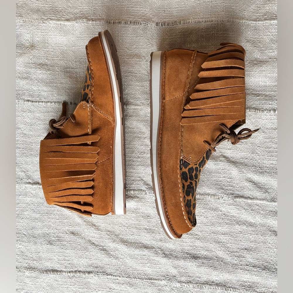 Ariat Cruiser Fringed Chukka Boot Moccasin Style #10023037 Leopard Print Sz. 9.5 - Picture 3 of 12